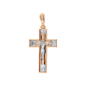 Подвеска крест из золота АЛЕКСАНДРА Кр180-01