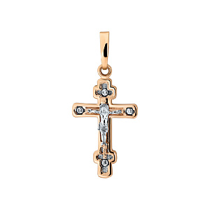 Подвеска крест из золота АЛЕКСАНДРА Кр090-01