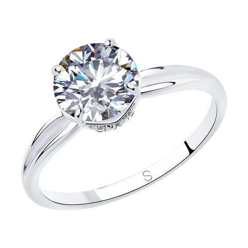 Кольцо помолвочное из серебра SOKOLOV 94012940