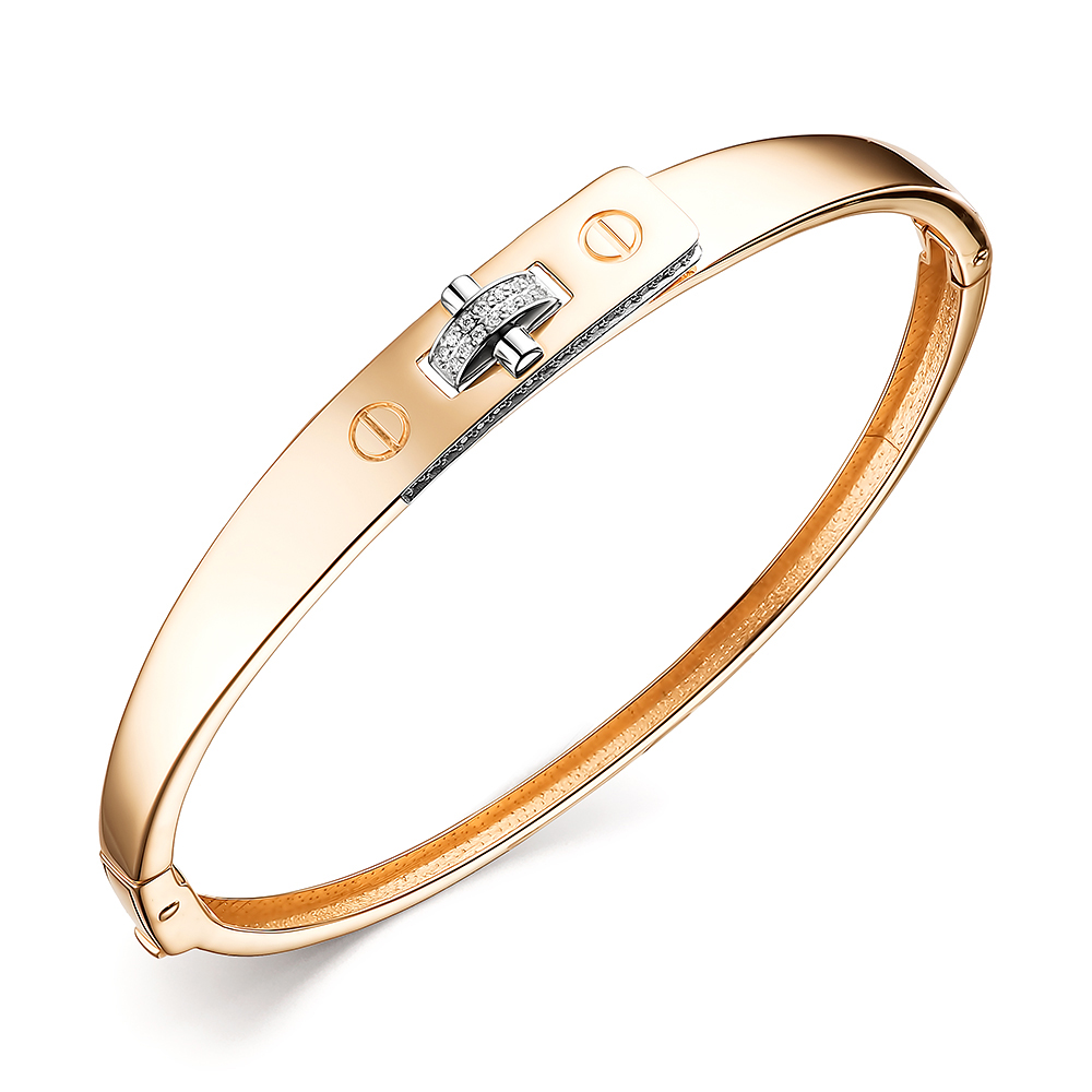 Браслет жесткий из золота CORONA Бр4734