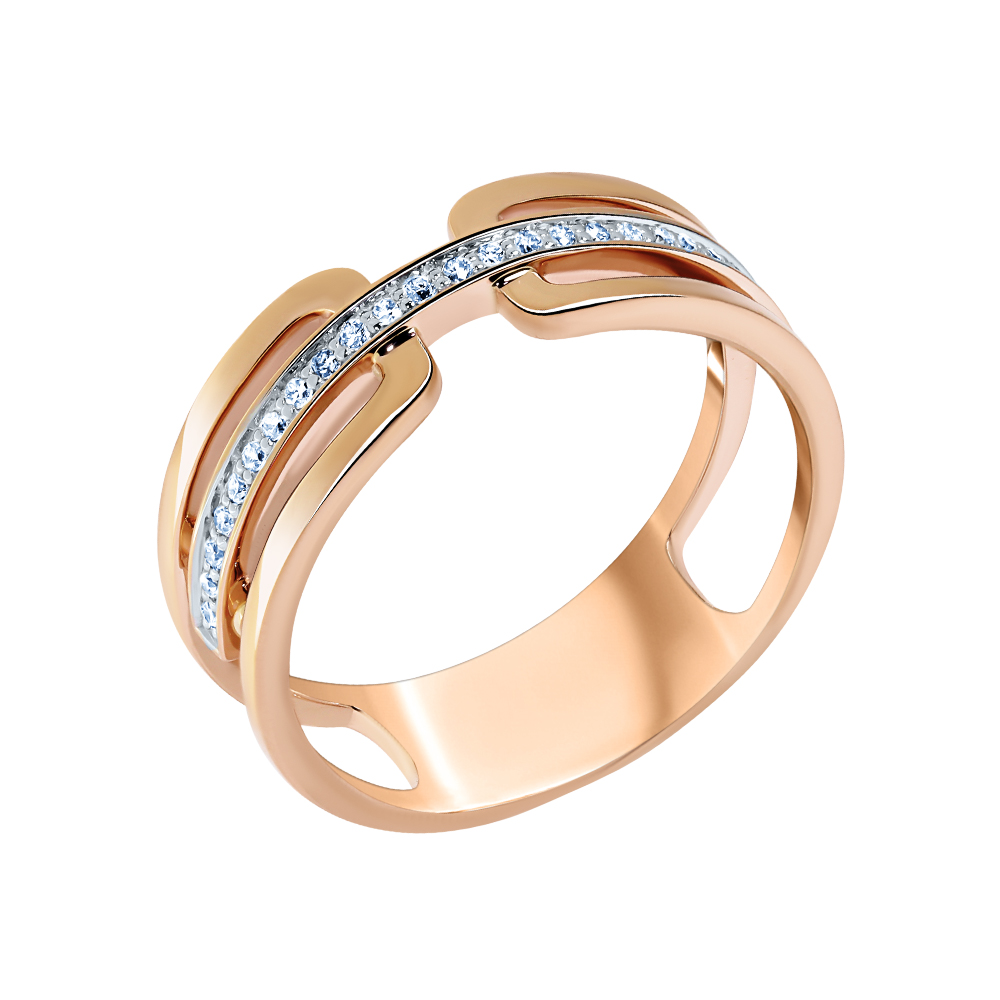 Кольцо с бриллиантом Белый бриллиант 1-11-1078-101