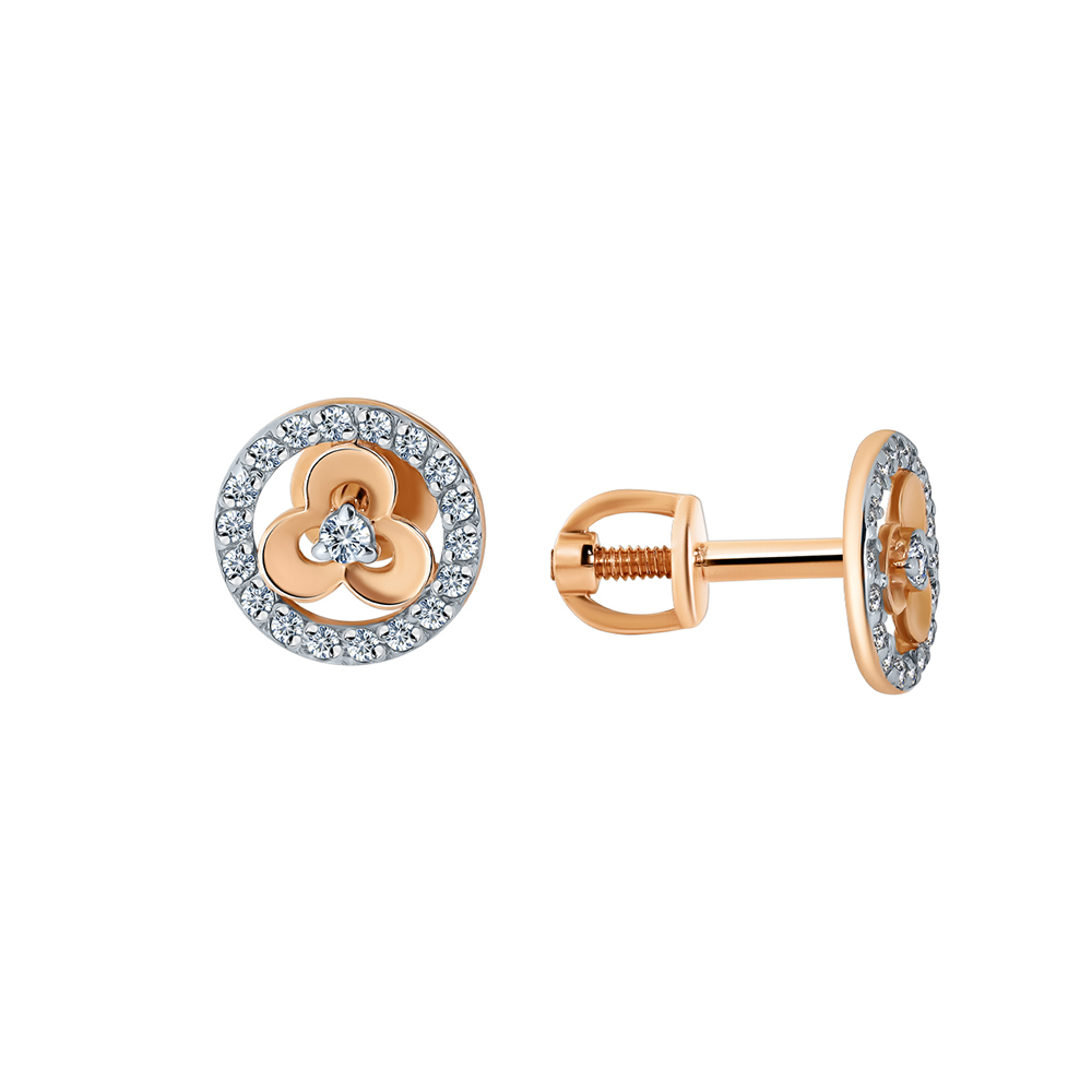 Серьги пуссеты из золота Maskom 121-1539_f-207