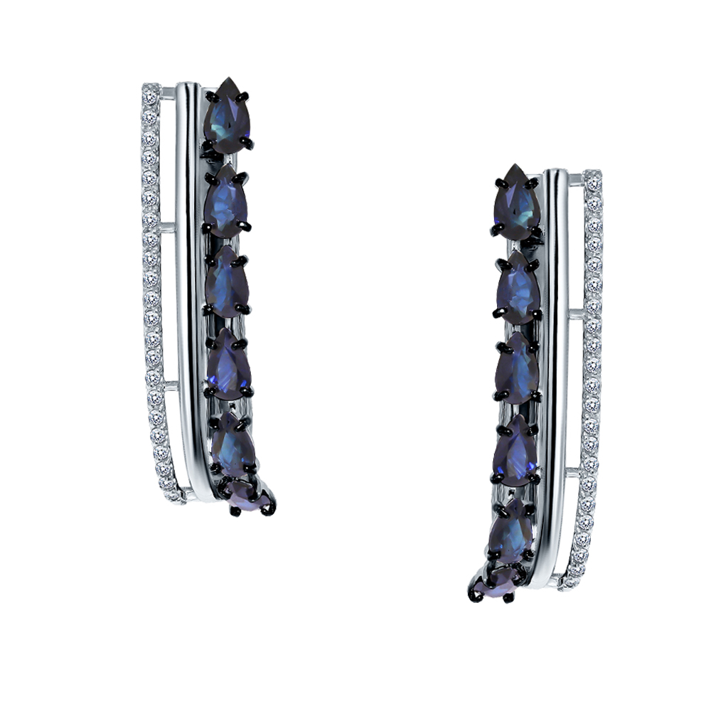 Серьги с бриллиантом АЛЕКСАНДРА 3022045 №23 9