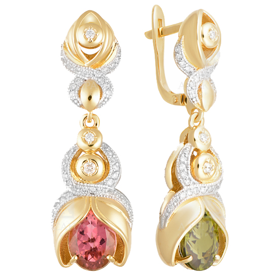 Серьги с бриллиантом АЛЕКСАНДРА 8021496