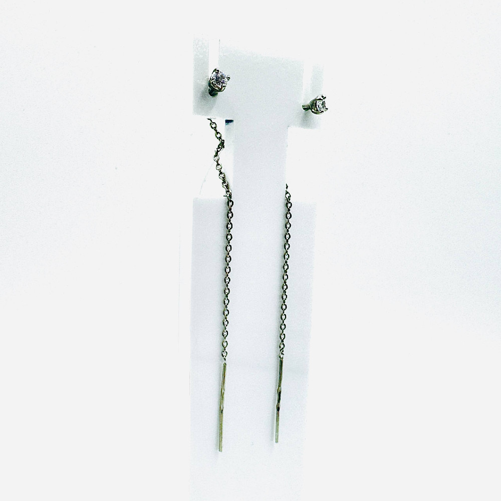 Серьги продежки из серебра СЦП4009К