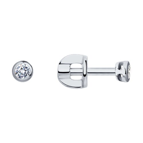 Серьги пуссеты с бриллиантом SOKOLOV 1021816-3 №24 25