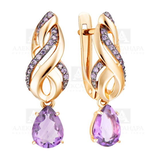 Серьги из золота кл3915а-3-01