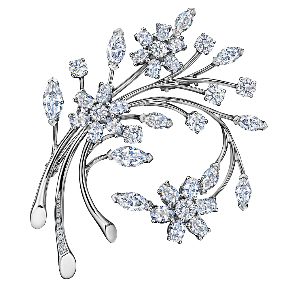 Брошь с бриллиантом Арт-Модерн 070701