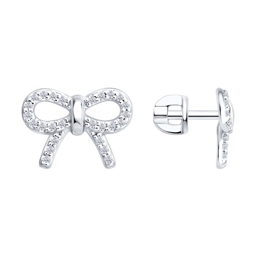 Серьги пуссеты из серебра SOKOLOV 94-122-00100-1