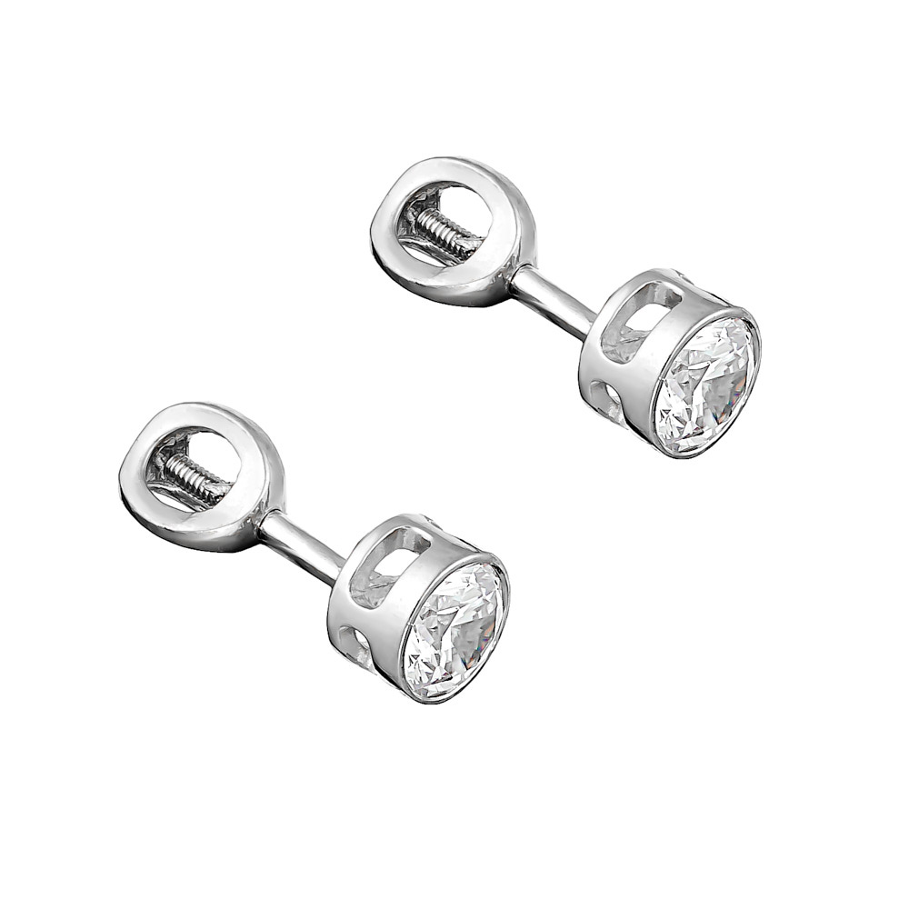 Серьги пуссеты из серебра Сильвер Лайн с1130рв