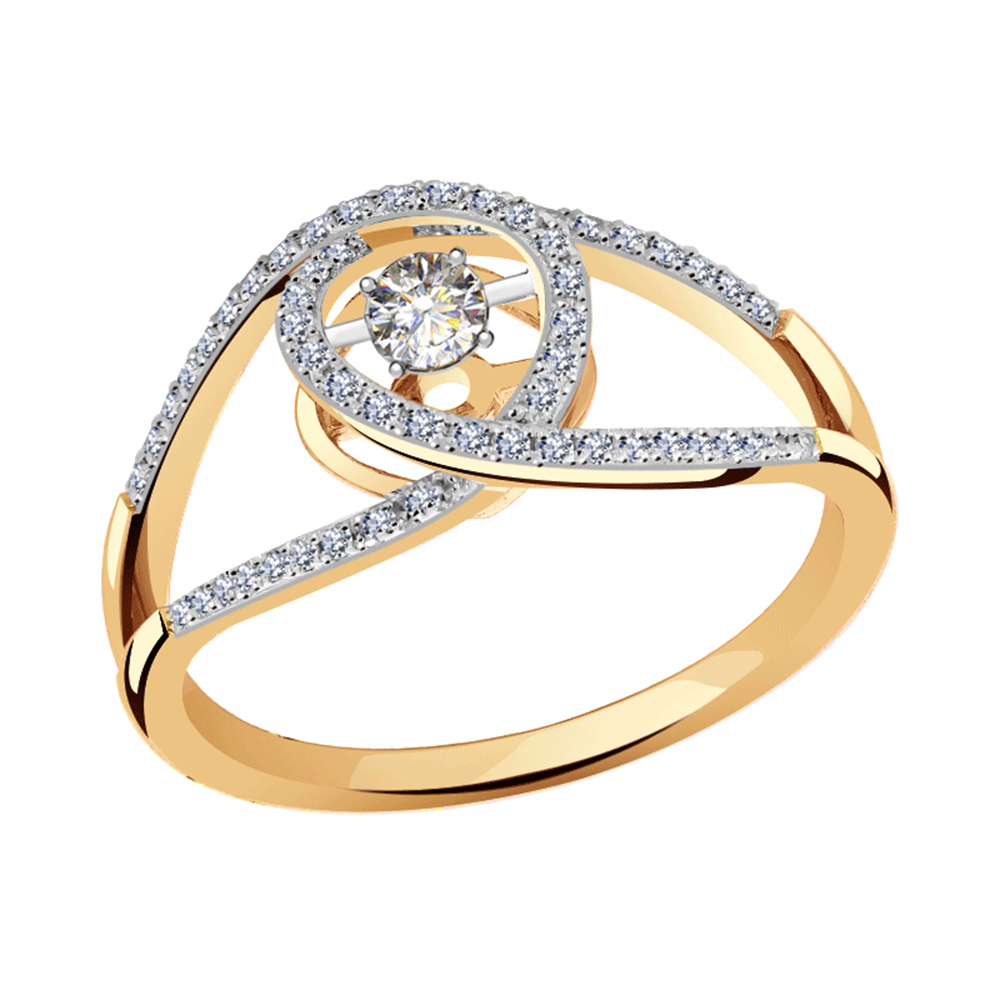 Кольцо с бриллиантом Бриант RRI25627BRT