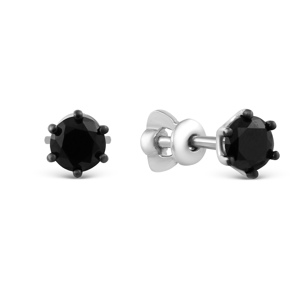 Серьги пуссеты из серебра Серебро России с-7255р416