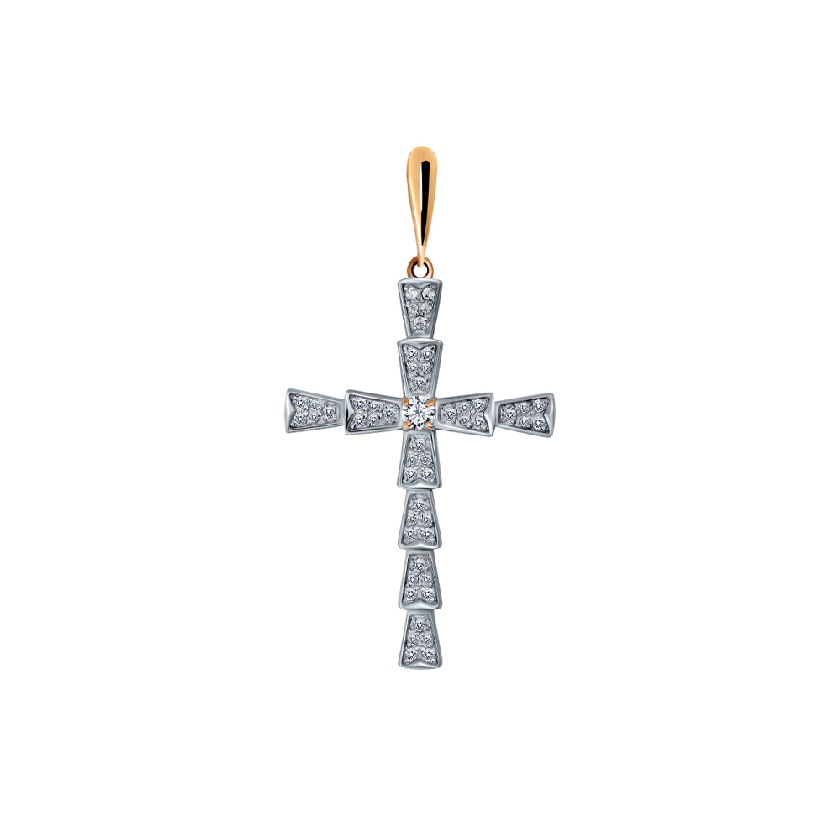 Подвеска крест из золота CORONA П5041