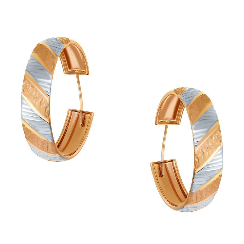 Серьги кольца из золота Магнат А 021048