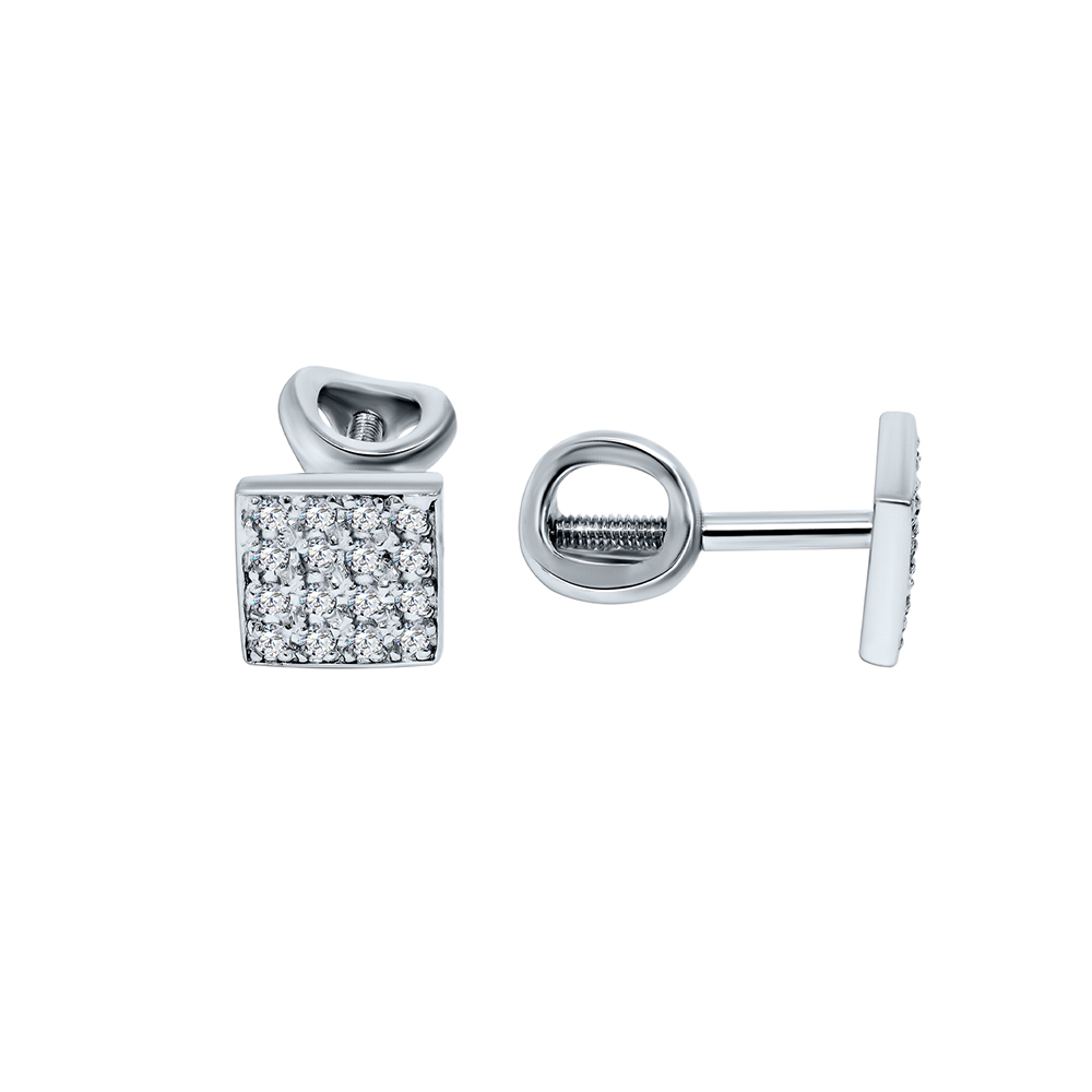 Серьги пуссеты из серебра Сильвер Лайн с1057рв