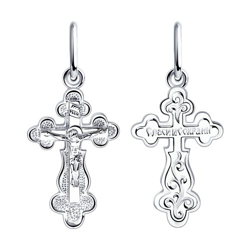 Подвеска крест из серебра SOKOLOV 94-131-02207-1