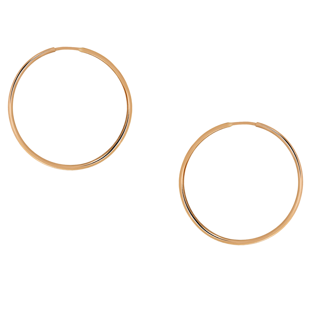 Серьги кольца из золота Золотник 21-005