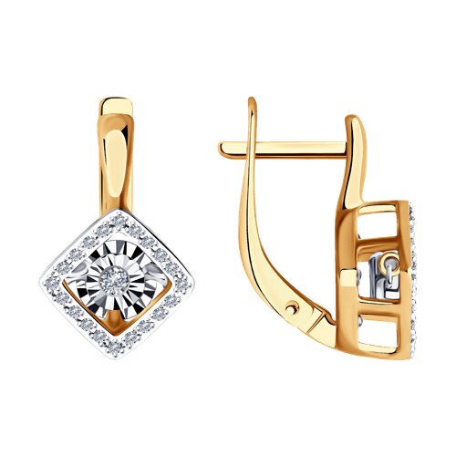 Серьги с бриллиантом SOKOLOV 51-220-01265-1 №25 38