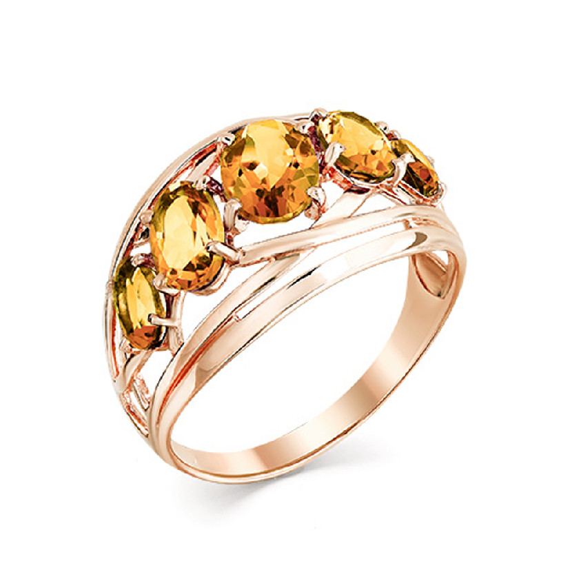Кольцо Master Brilliant, красное золото, 585 проба, рубин синтетический, размер 18.5, красный, золотой кольцо из золота 01 2 010 13