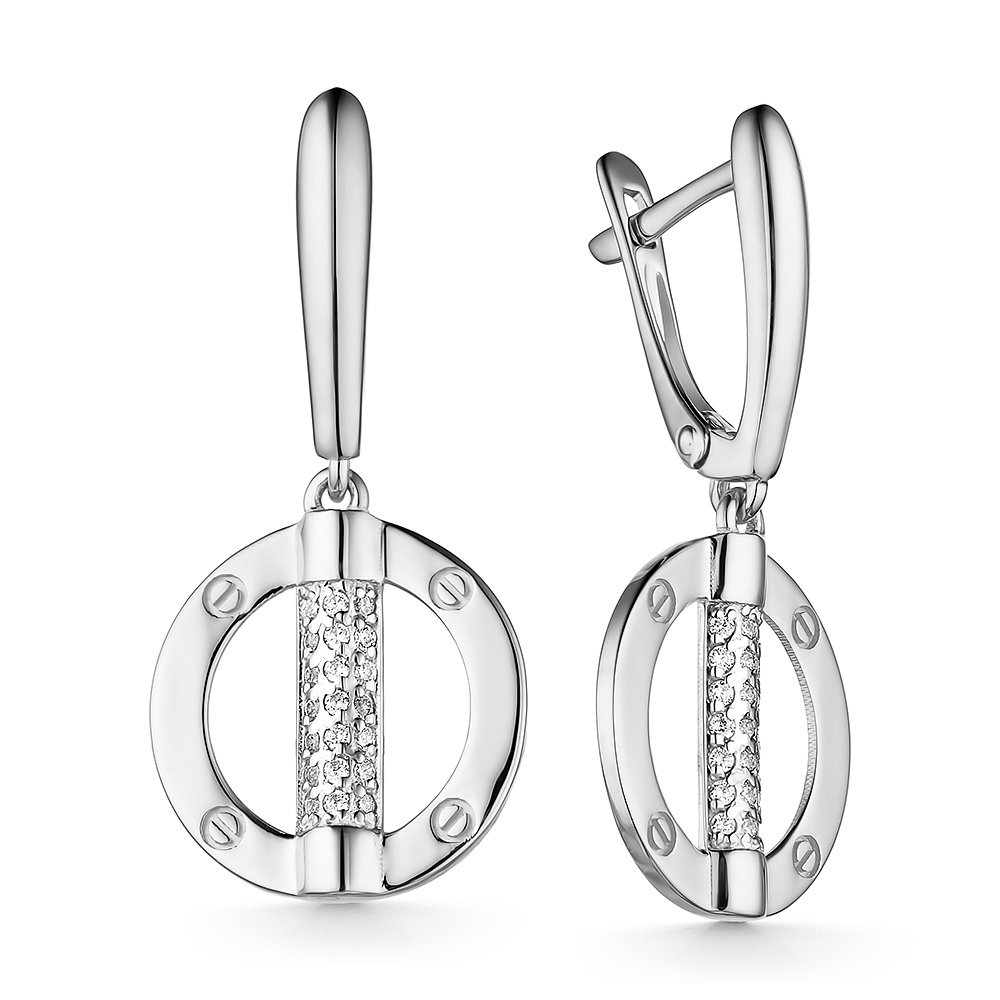 Серьги из серебра CORONA с4388