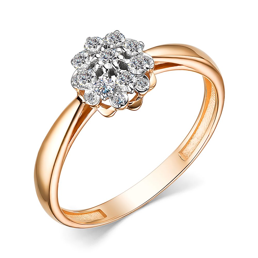 Кольцо с бриллиантом АЛЬКОР 15458-100