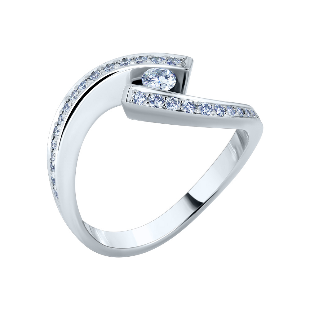 Кольцо с бриллиантом Арт-Модерн 01052-Б