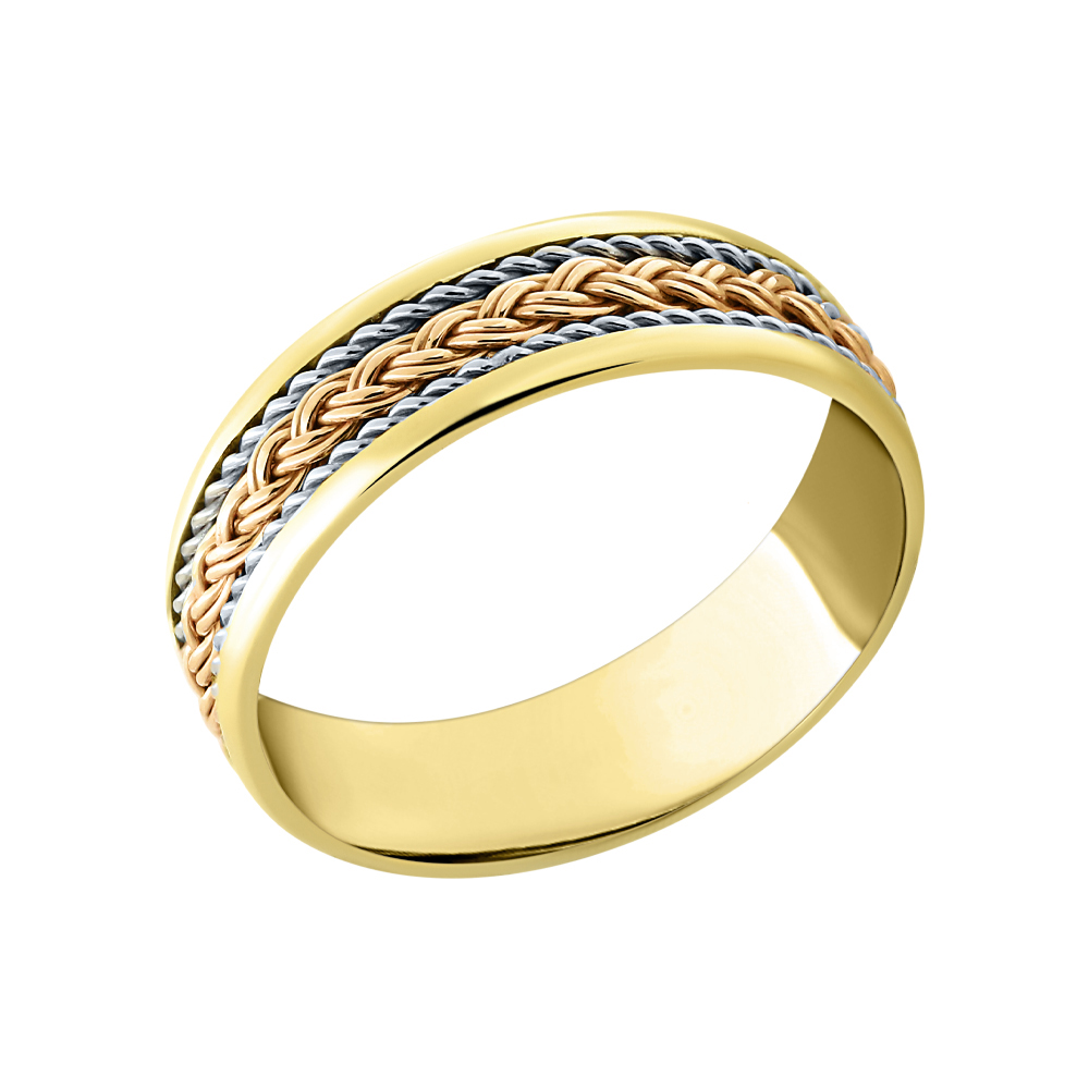 Кольцо обручальное из лимонного золота Крымский ЮЗ 7212153 л (1042 л)