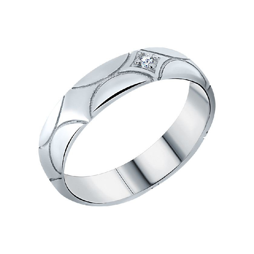 Кольцо обручальное из серебра АРИНА 1039991-01110