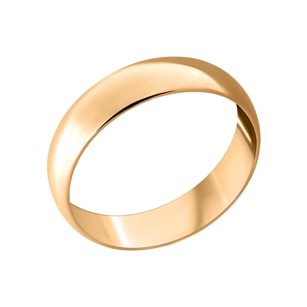 Кольцо обручальное из красного золота 110030