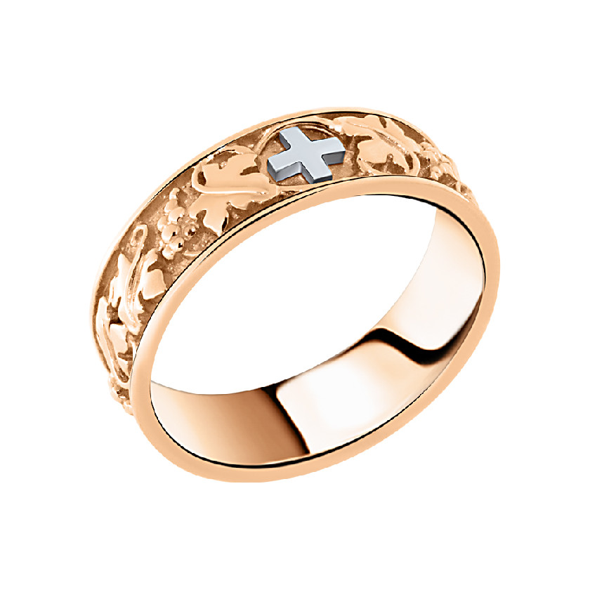 Кольцо обручальное из комбинированного золота Платина 01-5401-00-000-1111-02