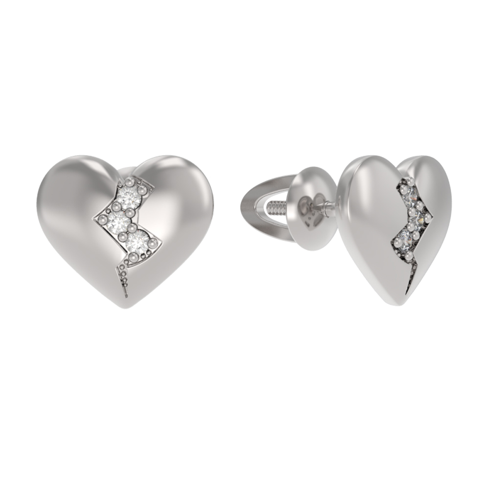 Серьги пуссеты из серебра АРИНА 1038982-01110