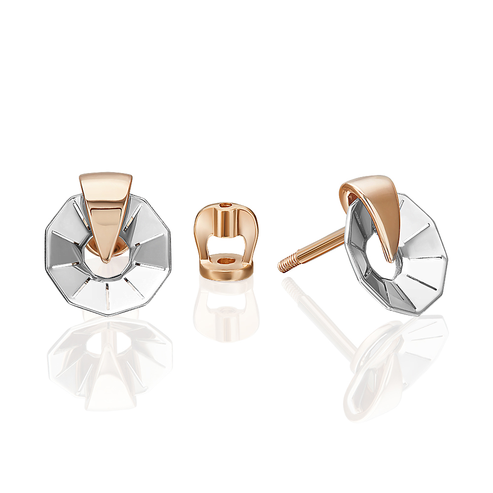 Серьги пуссеты из золота Платина 02-5367-00-000-1111