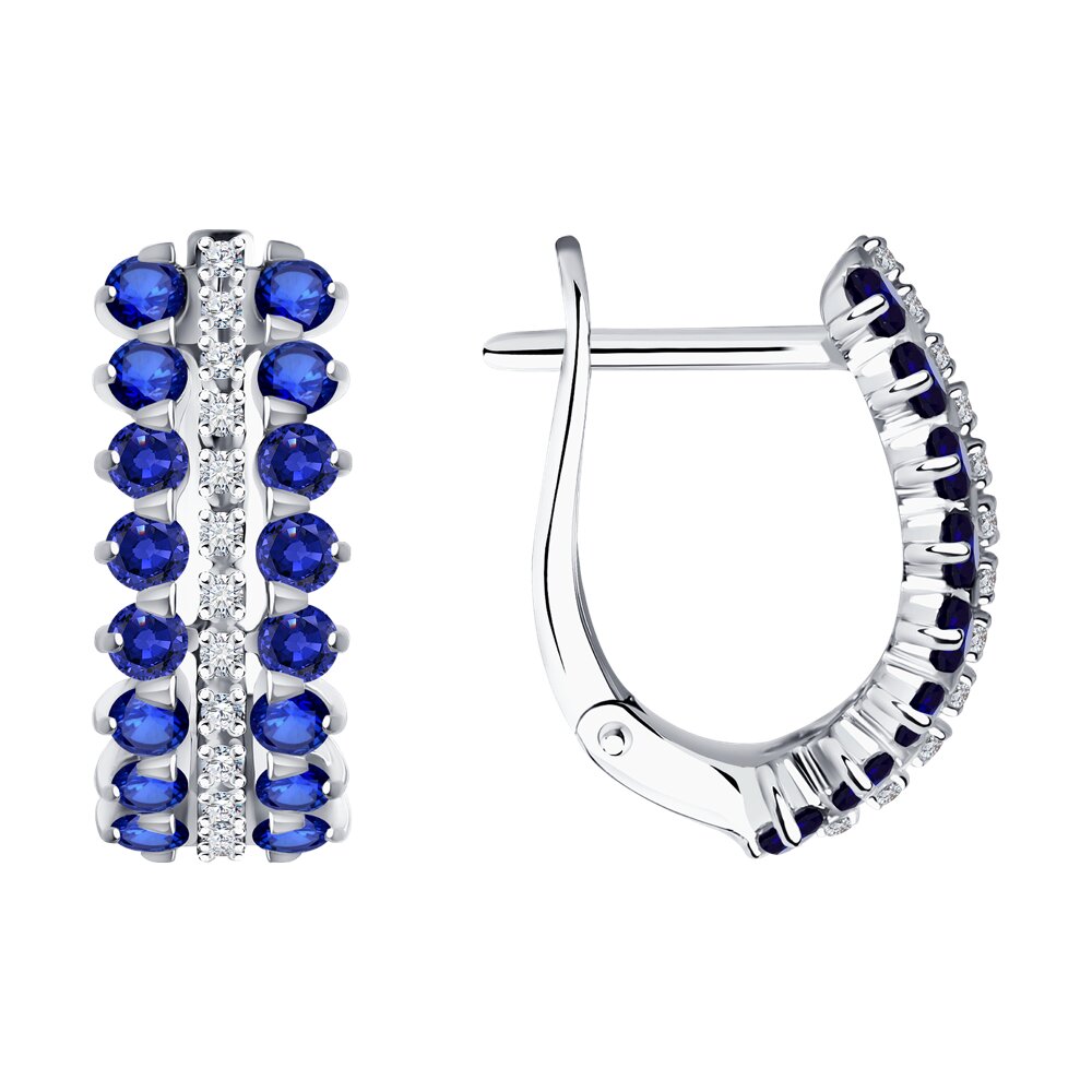 Серьги с бриллиантом SOKOLOV 2021103-3