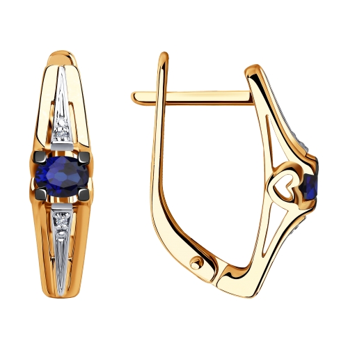 Серьги с бриллиантом SOKOLOV 2020940