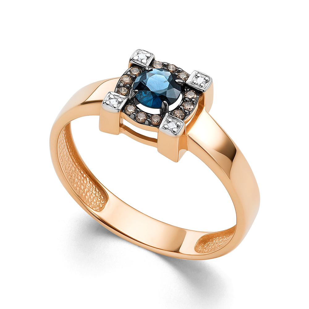 Кольцо с бриллиантом АЛЬКОР 15833-170