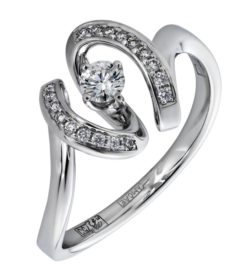 Кольцо с бриллиантом Арт-Модерн 010330