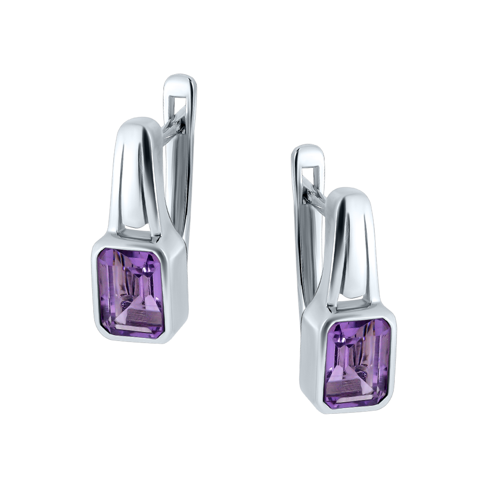 Серьги из серебра Русский СтилЬ 42-6729-5-2