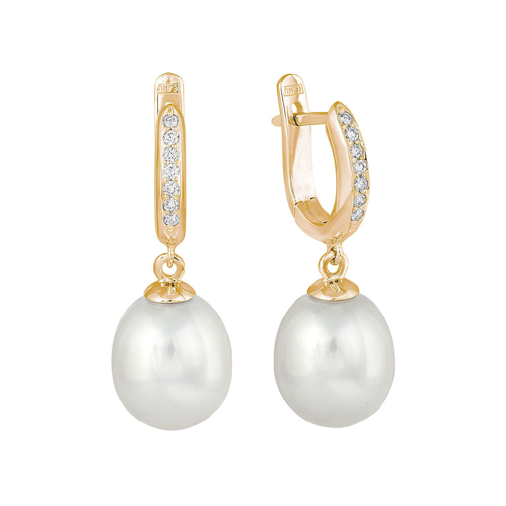 Серьги с бриллиантом ГАЛЕРЕЯ ЭКСКЛЮЗИВА 3570074 Ж 