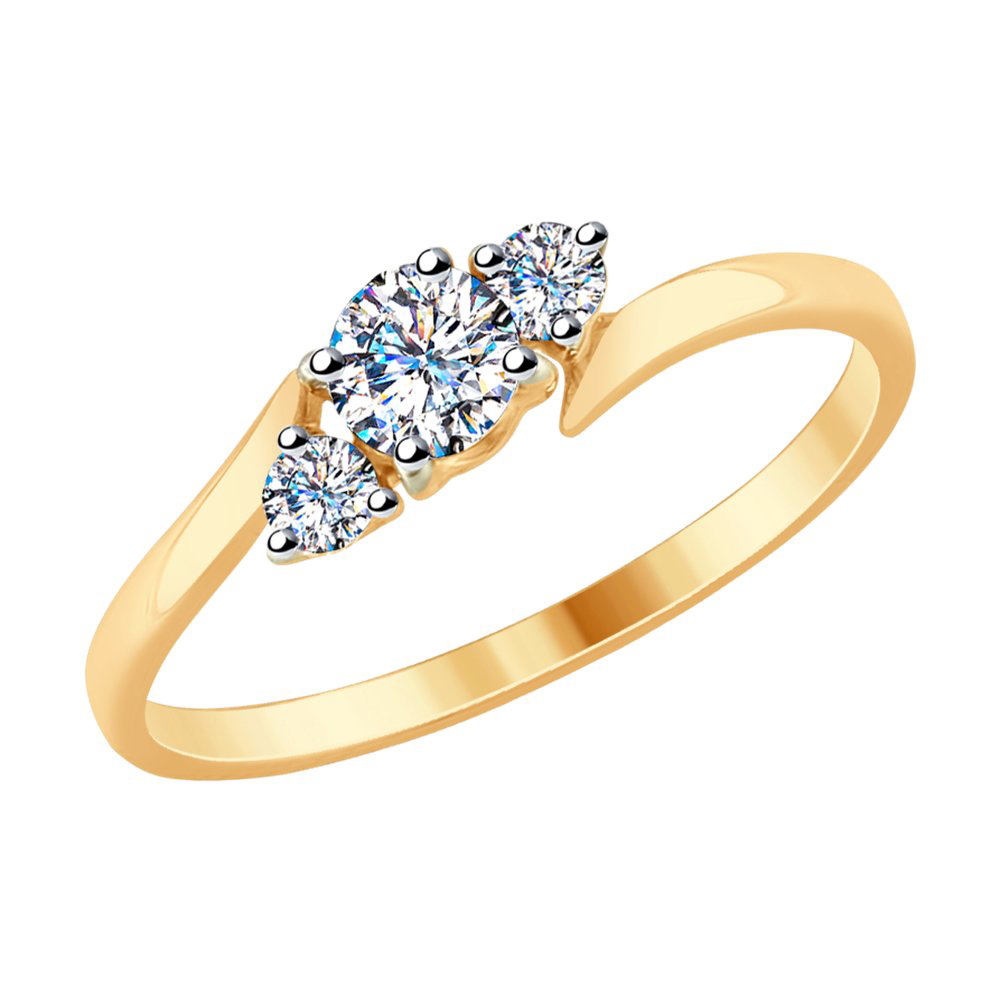 Кольцо помолвочное из золота SOKOLOV 018463