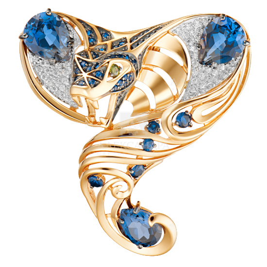 Брошь с бриллиантом АЛЕКСАНДРА Бш160