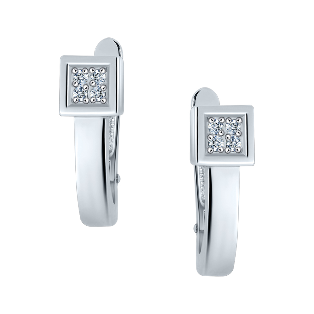 Серьги из серебра DEL'TA с1206137