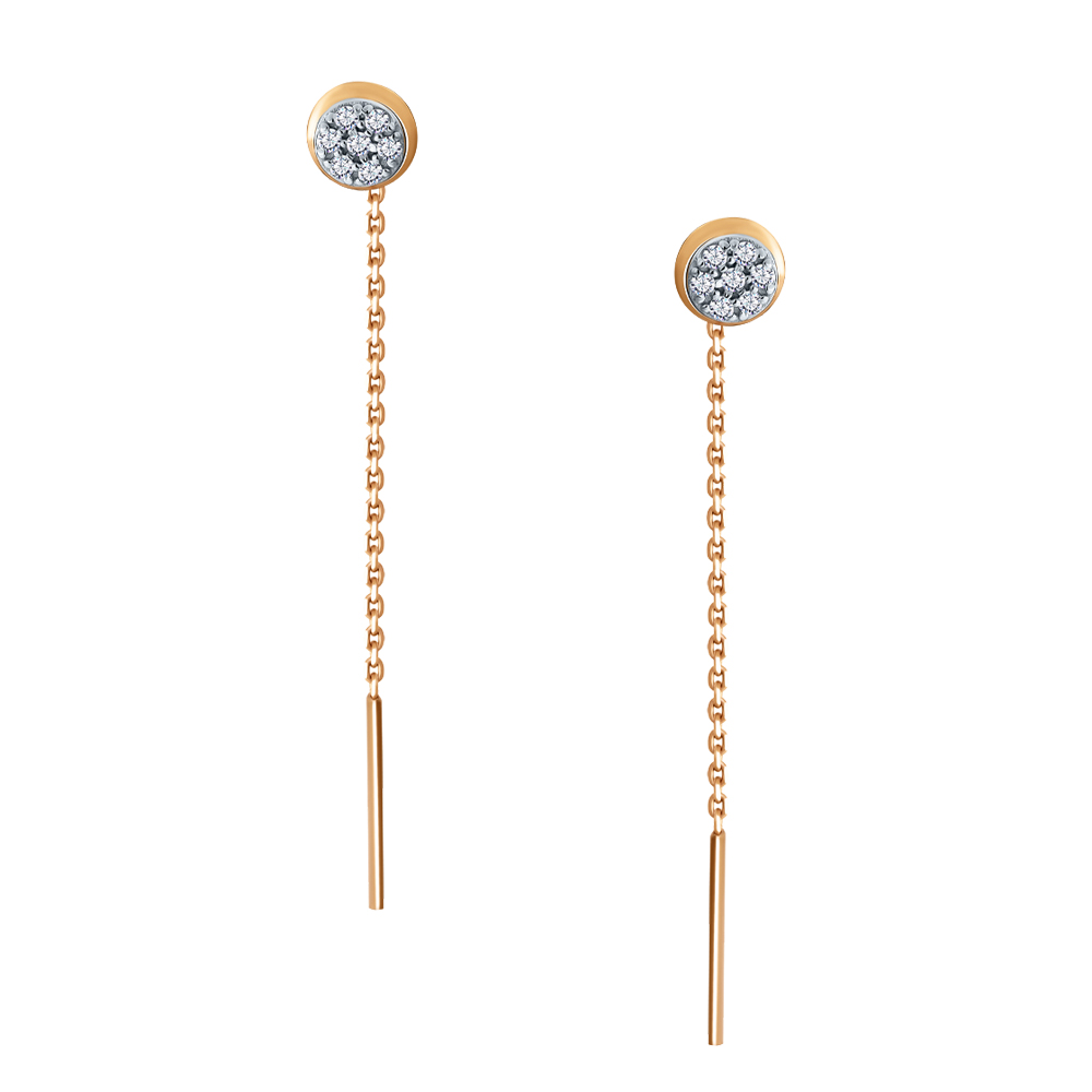 Серьги продежки из золота 01-217775