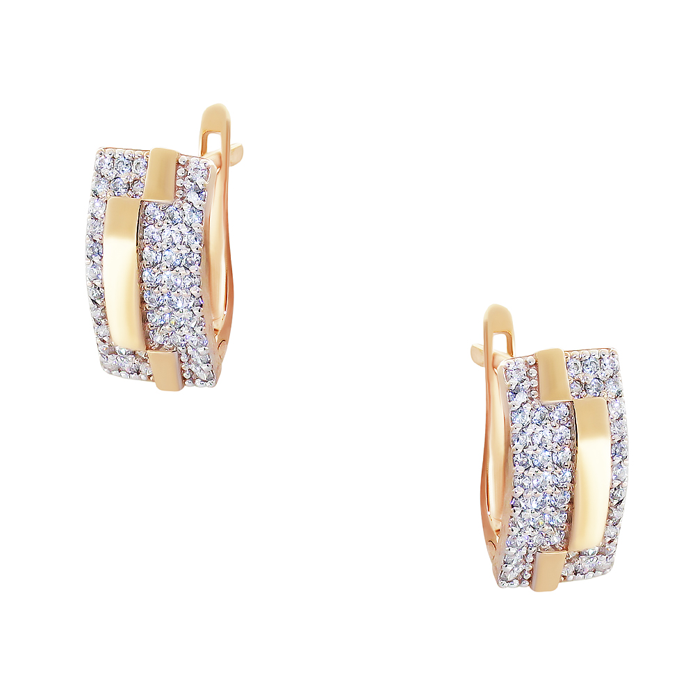 Серьги из золота РОСТЗОЛОТО 1848