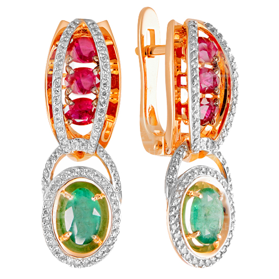 Серьги с бриллиантом АЛЕКСАНДРА 2021614