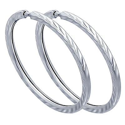 Серьги кольца из серебра SOKOLOV 94140070