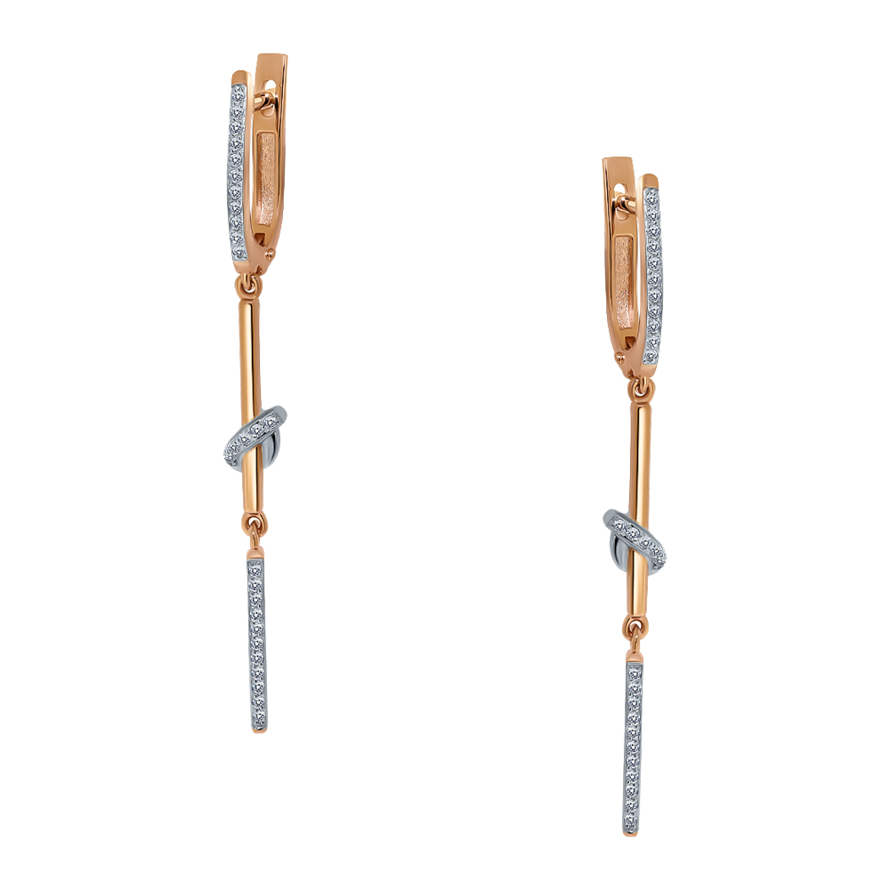 Серьги с бриллиантом ЛЕТО 850-2120