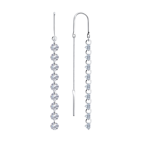 Серьги продежки из серебра SOKOLOV 94023999