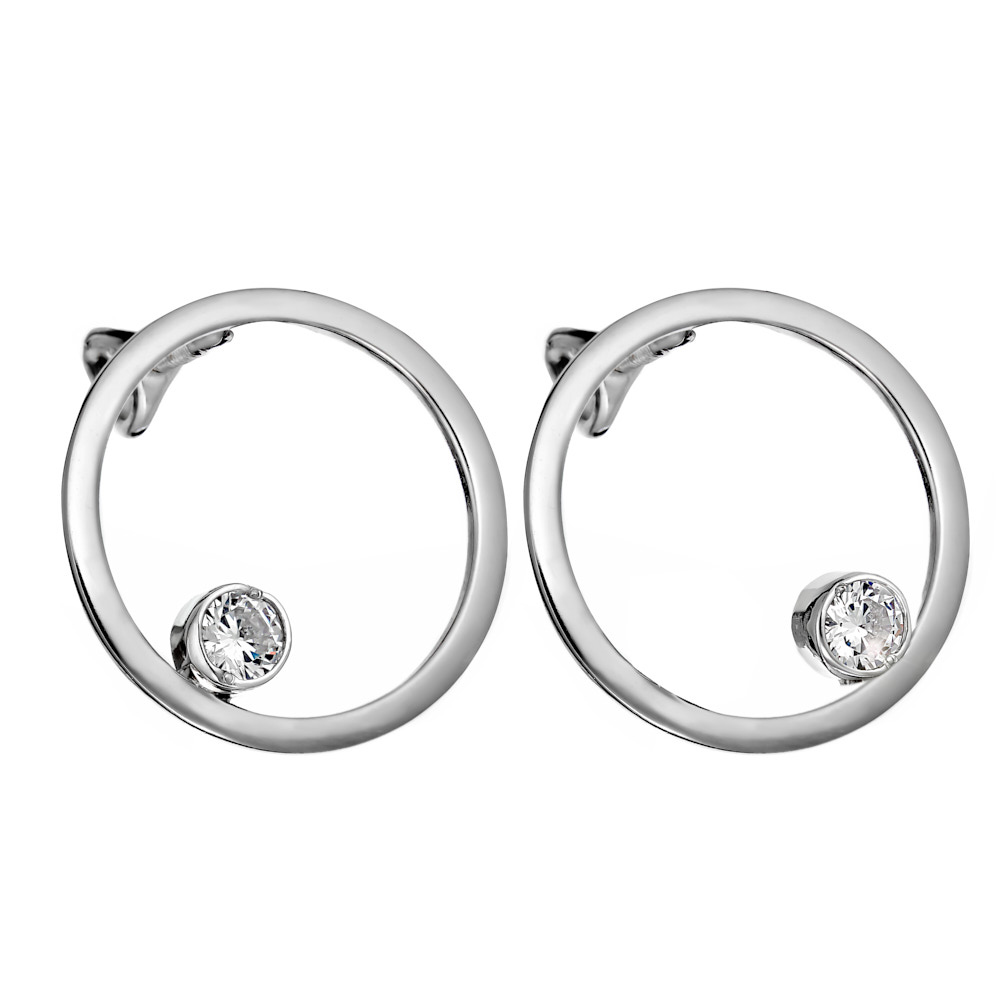 Серьги пуссеты из серебра Сильвер Лайн с1115рв