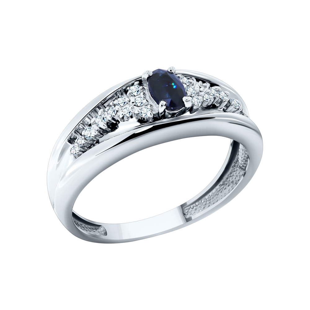 Кольцо с бриллиантом АЛЬКОР 15771-202