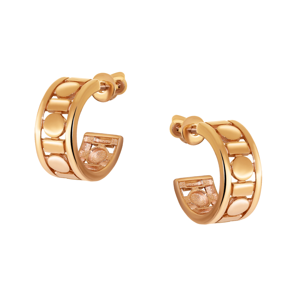 Серьги пуссеты из золота CORONA С4967